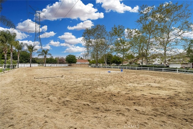 view of community featuring an enclosed area