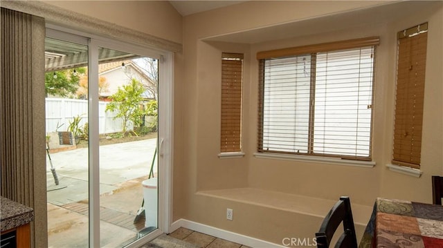 entryway with baseboards