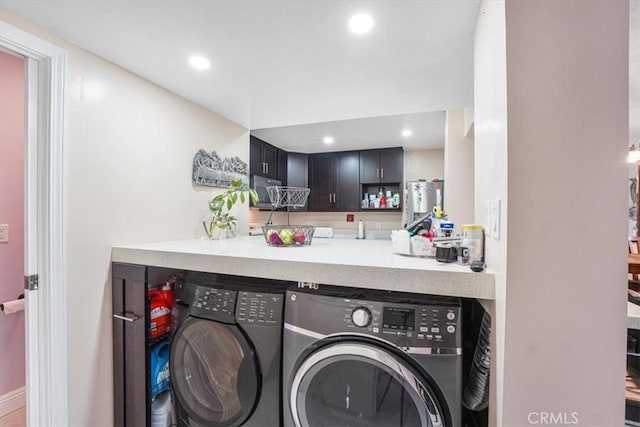9920 Sepulveda Blvd Unit 1, Mission Hills San Fernando, CA 91345 - washroom with separate washer and dryer and recessed lighting