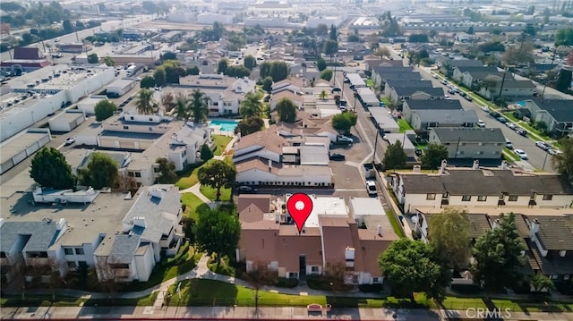 drone / aerial view featuring a residential view