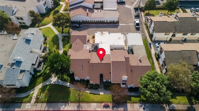 bird's eye view featuring a residential view