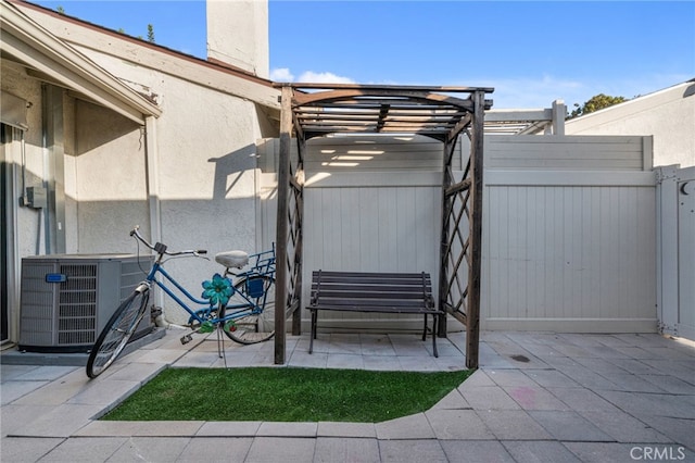 view of patio / terrace featuring central air condition unit