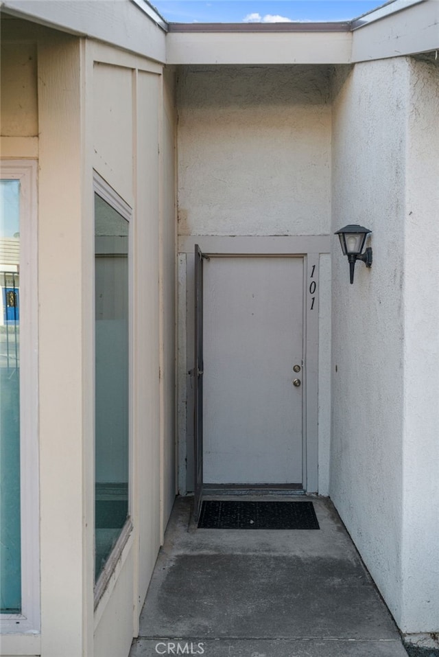 view of doorway to property