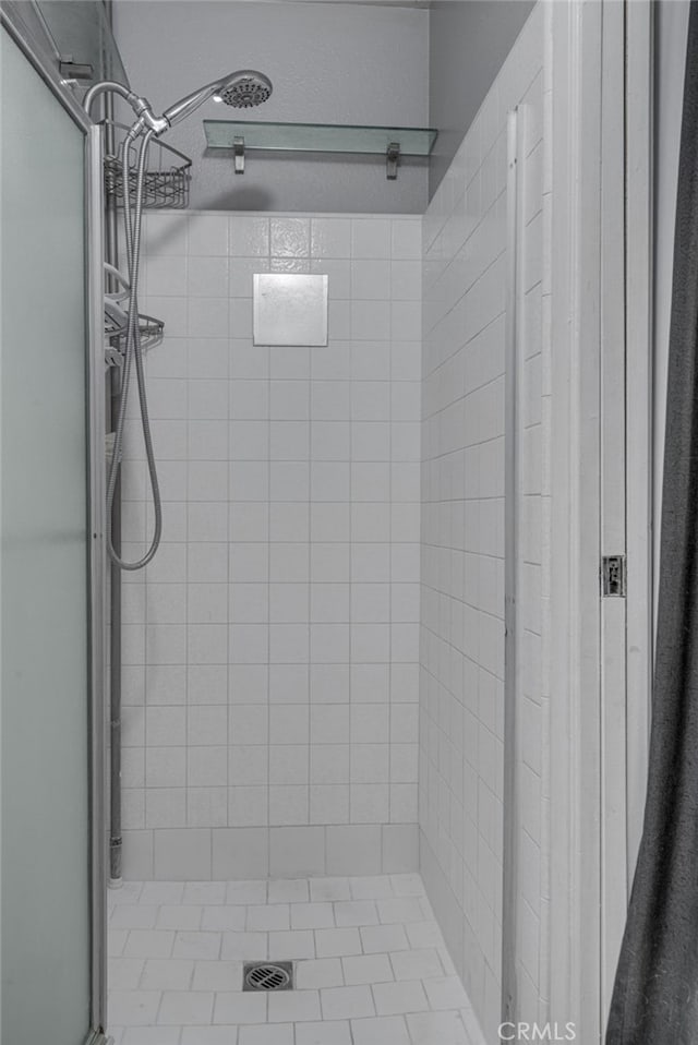 bathroom featuring a shower stall