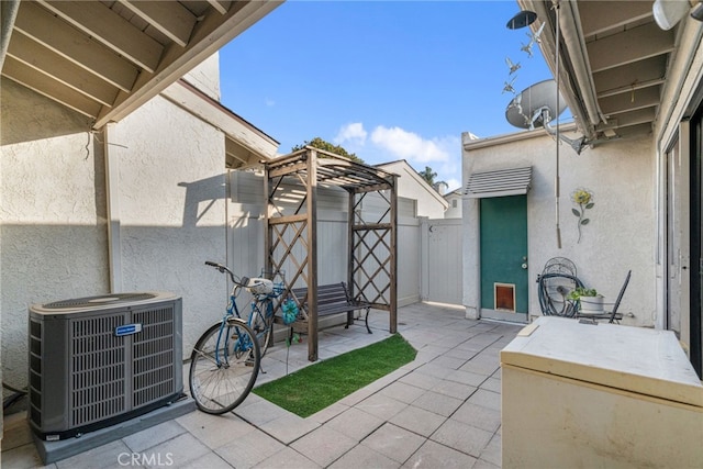 view of patio / terrace featuring cooling unit