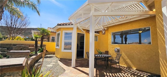 view of patio with a pergola