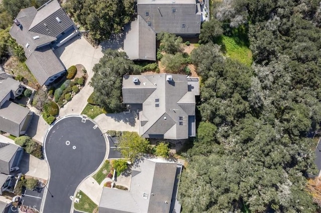 aerial view with a residential view