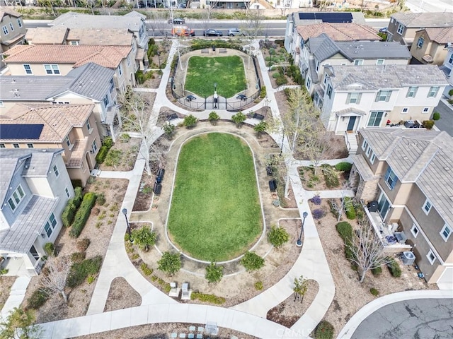 aerial view with a residential view