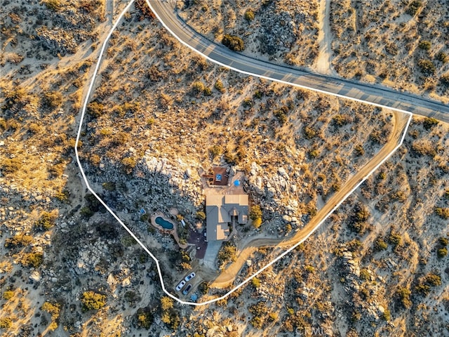 60125 Carrizo Rd, Mountain Center, CA 92561 - birds eye view of property with a desert view