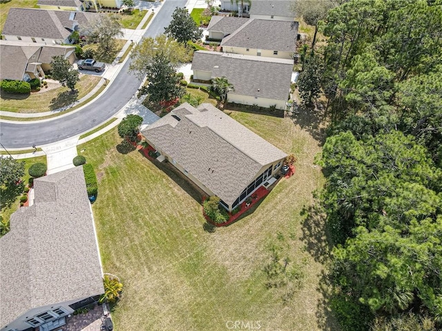 bird's eye view with a residential view