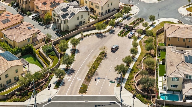 bird's eye view with a residential view