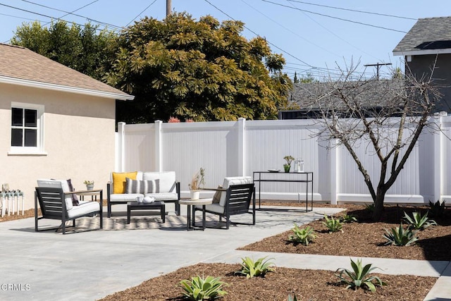 view of patio / terrace with fence