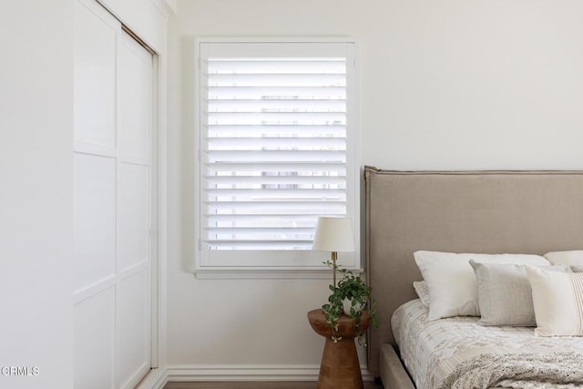 bedroom featuring a closet