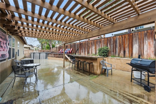 view of patio featuring a fenced backyard