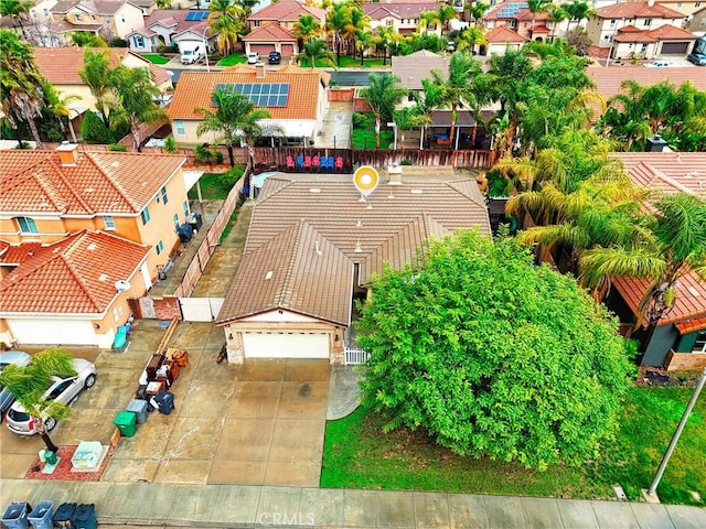 aerial view featuring a residential view