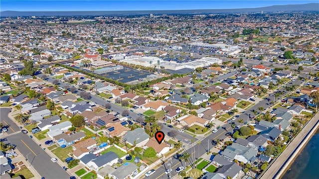 aerial view with a residential view