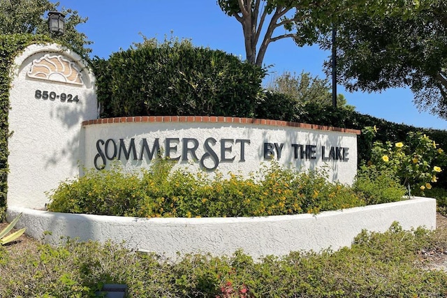 view of community sign