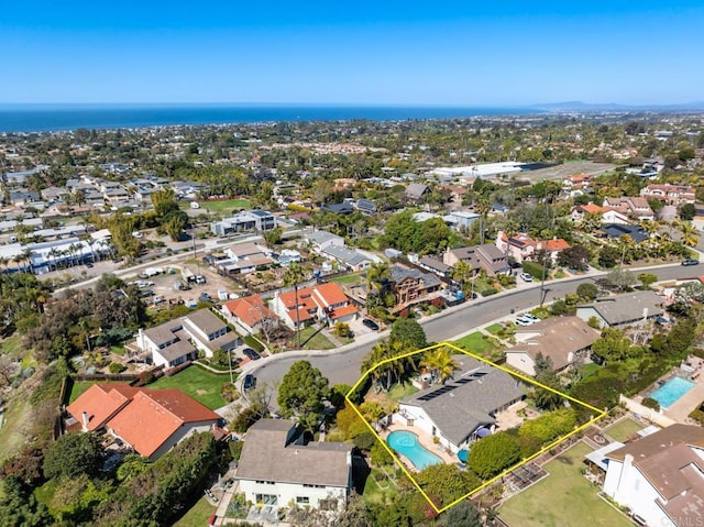 bird's eye view featuring a residential view