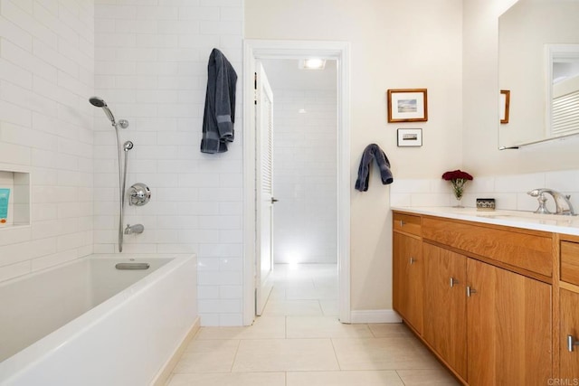 full bath featuring tile patterned flooring and vanity