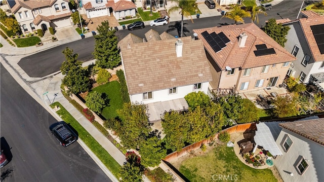 bird's eye view with a residential view