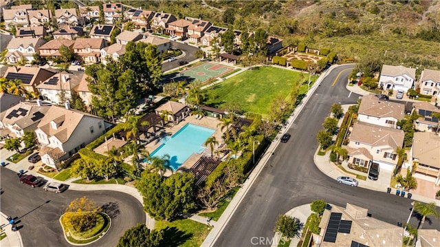 bird's eye view featuring a residential view