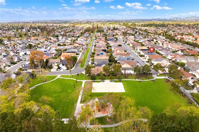 aerial view featuring a residential view