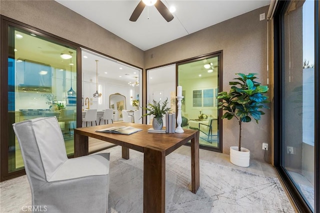 450 Chorus, Irvine, CA 92618 - office featuring arched walkways and ceiling fan