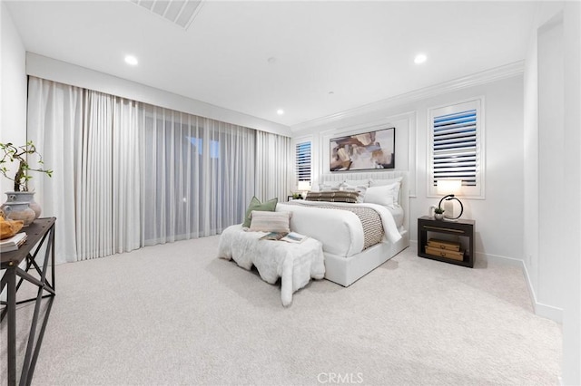 450 Chorus, Irvine, CA 92618 - bedroom with recessed lighting, carpet floors, and crown molding