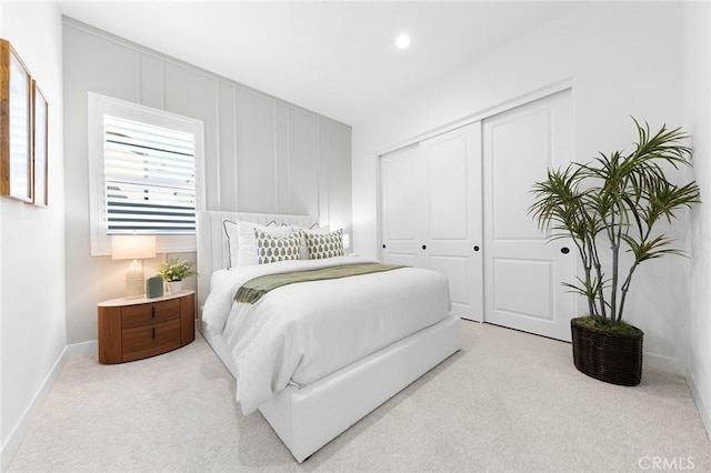 450 Chorus, Irvine, CA 92618 - bedroom featuring a closet, light carpet, and baseboards