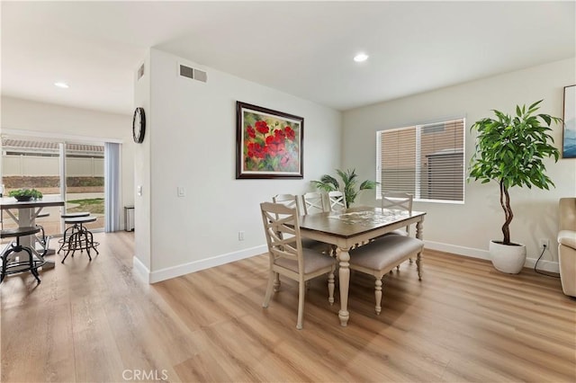 29193 Via Espada, Murrieta, CA 92563 - dining room featuring light wood finished floors, baseboards, and recessed lighting