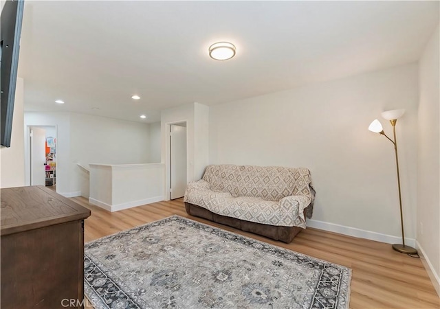 29193 Via Espada, Murrieta, CA 92563 - sitting room featuring wood finished floors, baseboards, recessed lighting, and an upstairs landing