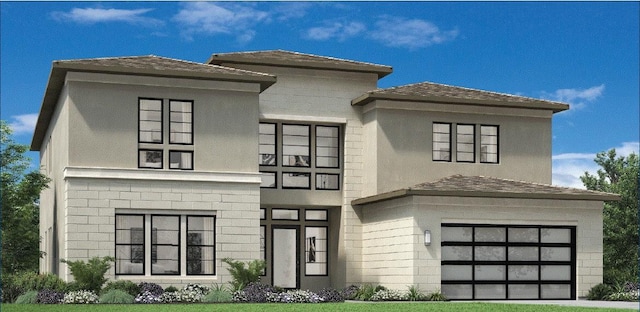 9547 N Andora Ave, Chatsworth, CA 91311 - prairie-style house featuring stucco siding and an attached garage