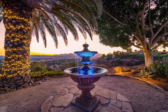 1185 Cedar Summit Dr, Ramona, CA 92065 - view of patio terrace at dusk