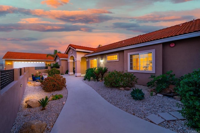 1185 Cedar Summit Dr, Ramona, CA 92065 - view of front of property featuring a tiled roof and stucco siding