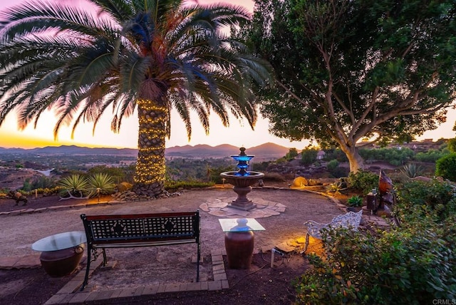 1185 Cedar Summit Dr, Ramona, CA 92065 - view of patio / terrace featuring a mountain view