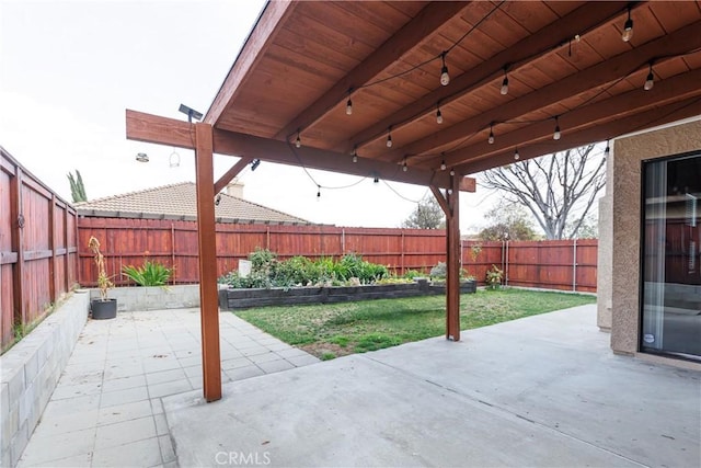 view of patio / terrace featuring a fenced backyard