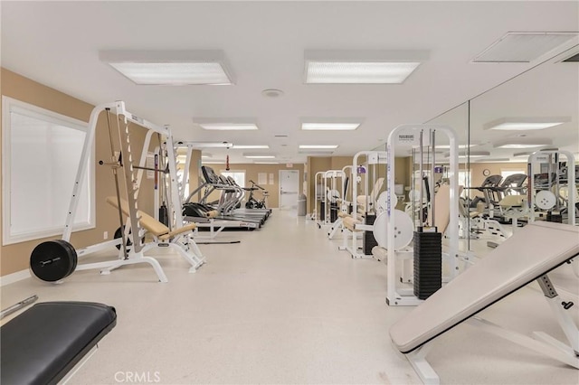 view of workout area