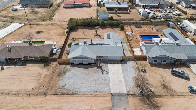 bird's eye view with a residential view