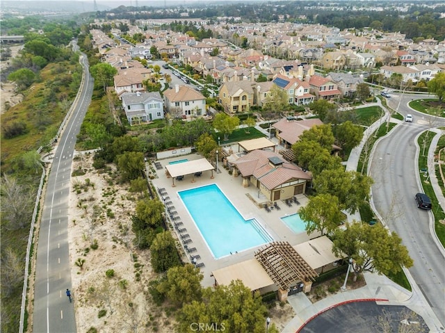 drone / aerial view featuring a residential view