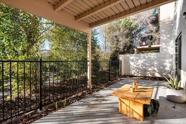 view of patio with fence