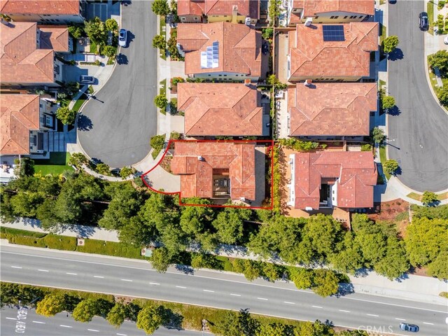 bird's eye view with a residential view