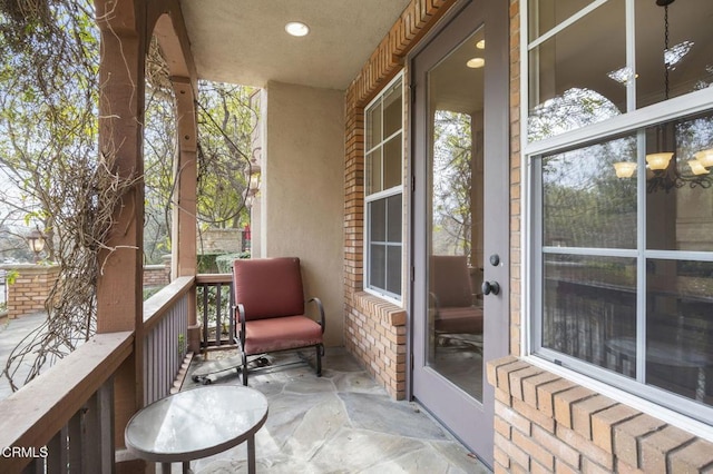 balcony with covered porch