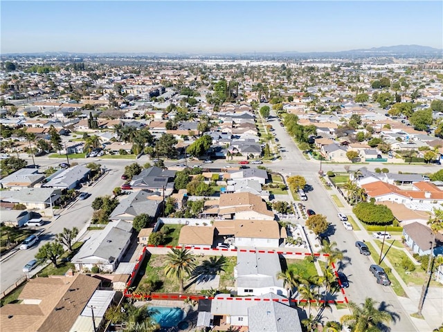 drone / aerial view with a residential view