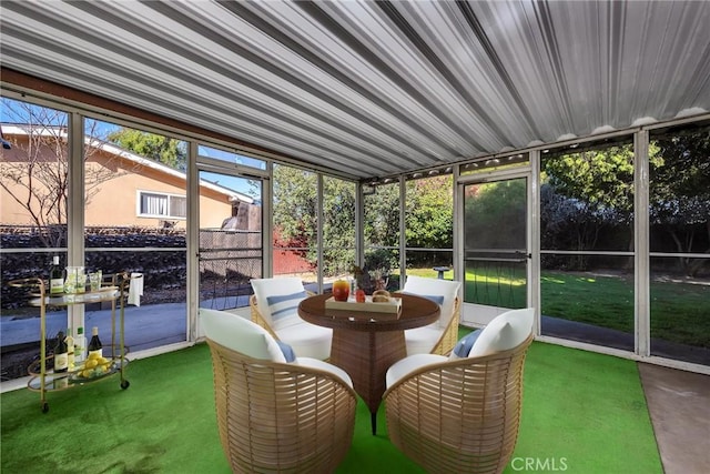 view of sunroom / solarium