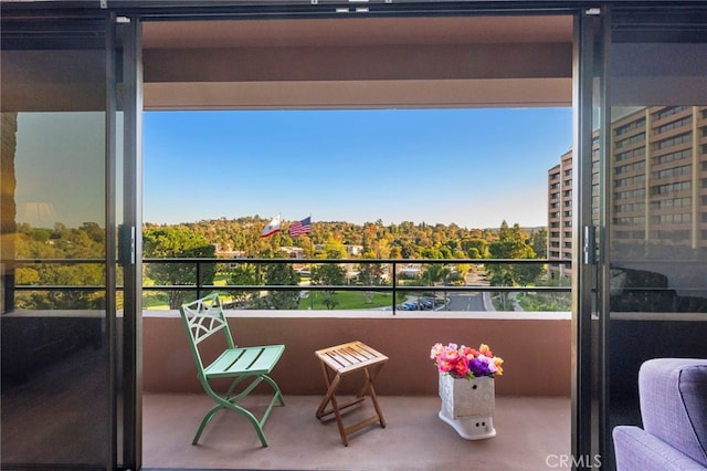 view of balcony