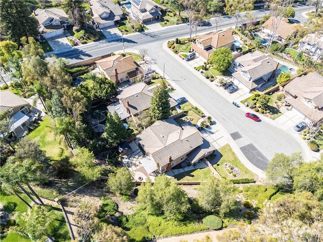 bird's eye view featuring a residential view