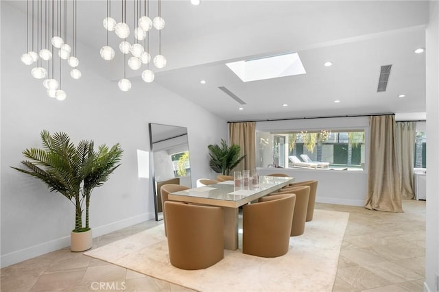 dining room with recessed lighting, baseboards, and a healthy amount of sunlight