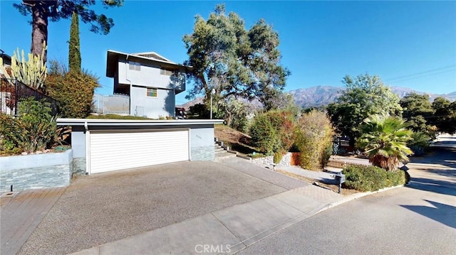 exterior space with a mountain view