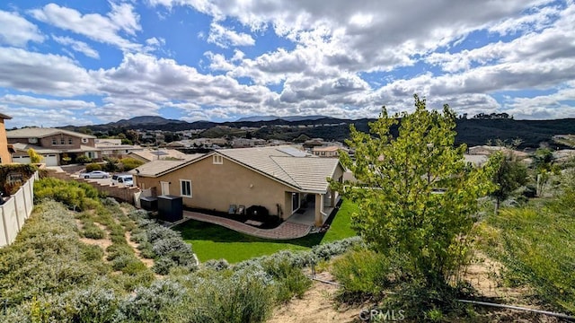 bird's eye view with a mountain view and a residential view