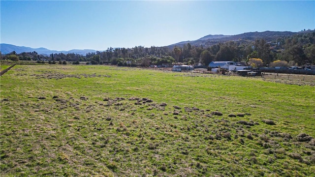 mountain view with a rural view